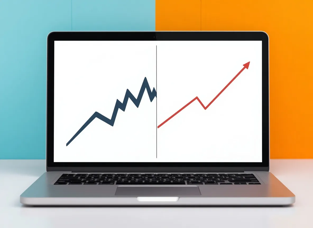 Two contrasting growth charts showing spiky viral growth versus steady consistent growth