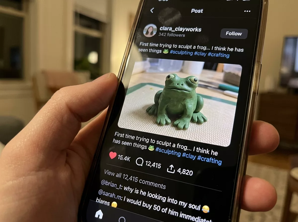 Brand partnering with a micro creator for a marketing campaign