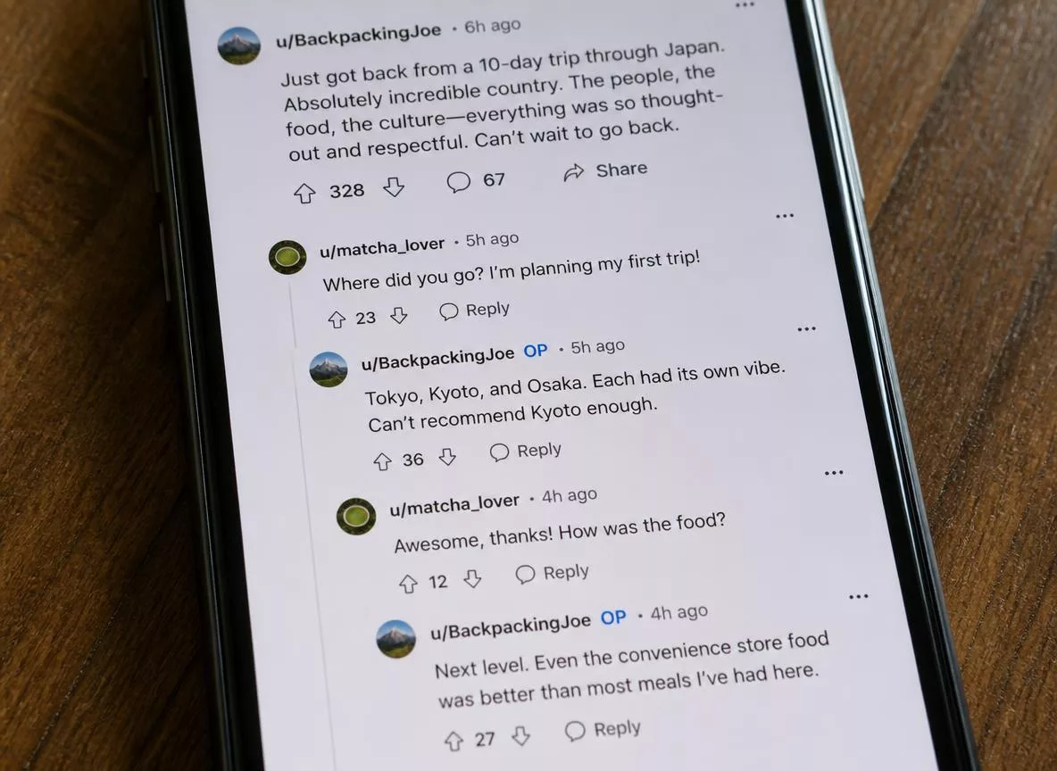 Comment thread with back and forth conversation between creator and follower